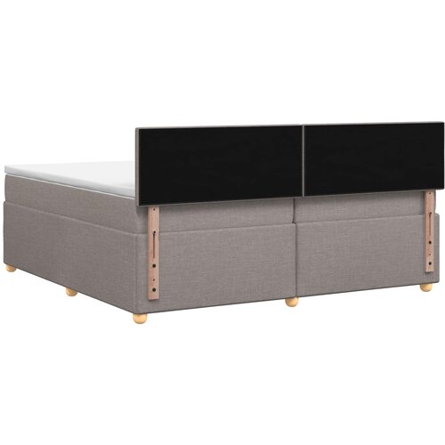  Boxspring krevet s madracem Sivosmeđa 200 x 200 cm Tkanina Slike