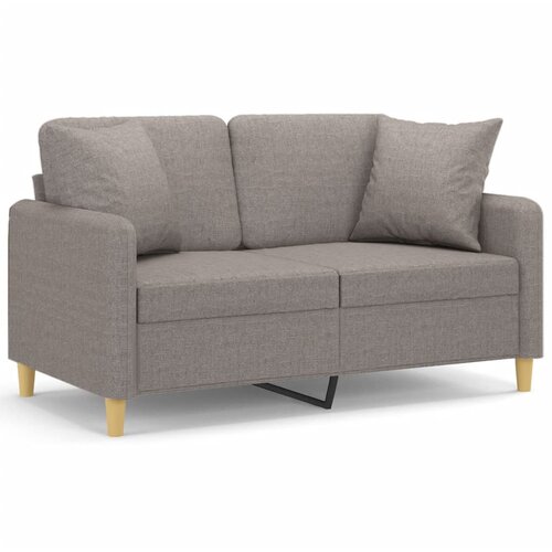 vidaXL Kavč dvosed z blazinami taupe 120 cm blago, (20922616) Cene