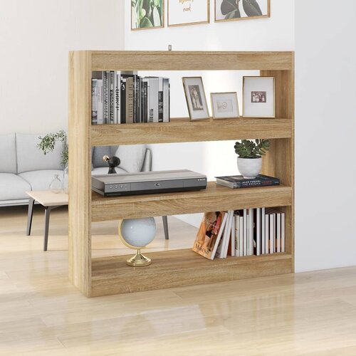 vidaXL knjižna omara/pregrada sonoma hrast 100x30x103 cm Cene
