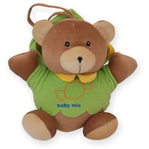Baby Mix pli&amp;scaron;ana igračka za kolica - Medo u duksi Slike