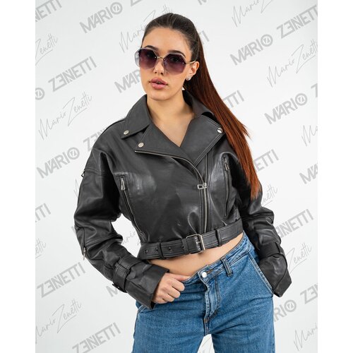 La Force Fashion ženska  mario zenetti kožna jakna scarlet - siva Cene