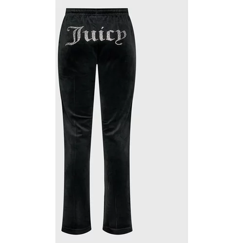 Juicy Couture Spodnji del trenirke Tina JCAPW045 Črna Regular Fit