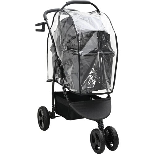 vidaXL Zložljiva otro&scaron;ka voziček Črna 78 x 54 x 101 cm Oxford tkanina Cene