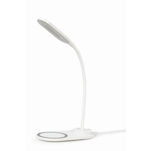 Gembird Desk lamp with wireless charger, white Cene