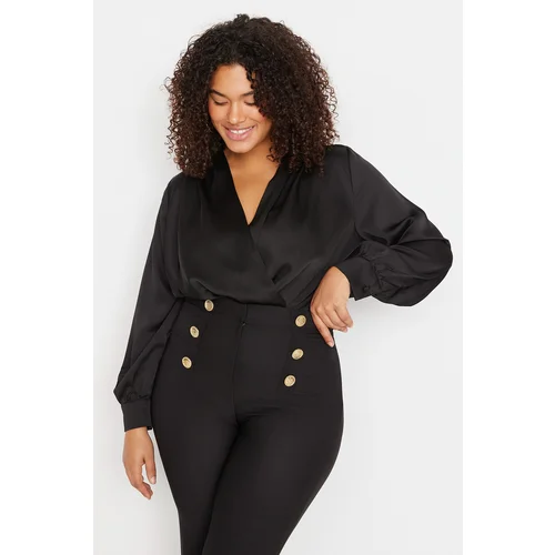 Trendyol Curve Plus Size Bodysuit - Black - Regular fit