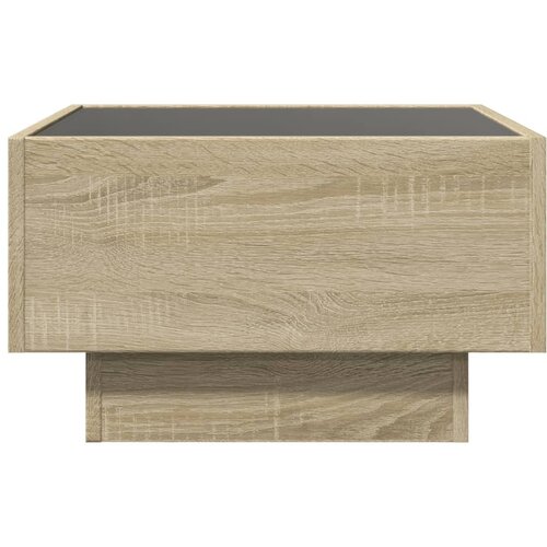  Stolić za kavu LED boja hrasta 50x50x30 cm konstruirano drvo Slike