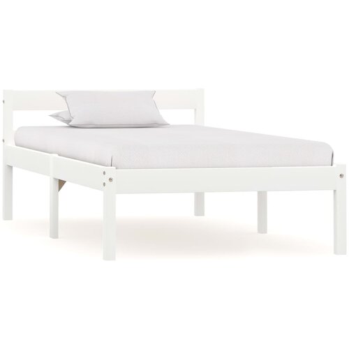  Okvir za krevet od masivne borovine bijeli 90 x 200 cm Cene