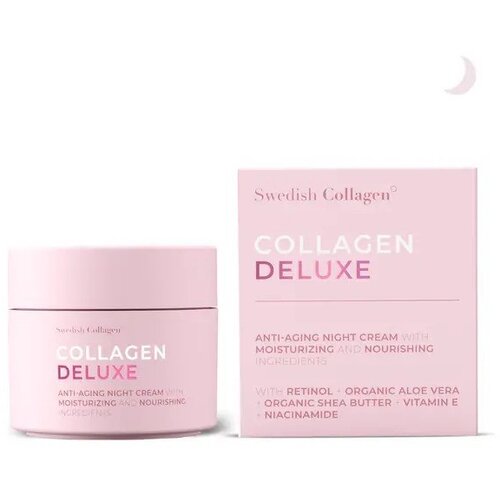 Swedish Collagen Noćna krema za lice sa &amp;scaron;vedskim kolagenom i retinolom Slike