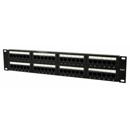 Gembird NPP-C648CM-001 Cat.6 48 port patch panel with rear cable management Cene