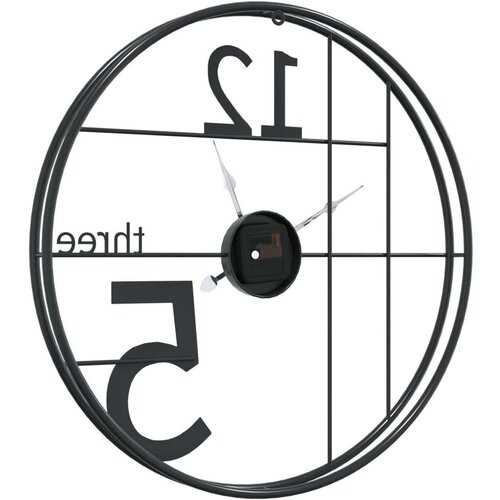 VidaXL Zidni sat crni &amp;Oslash; 50 cm željezni Slike