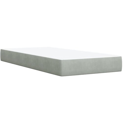 Box spring krevet s madracem svjetlosivi 80 x 200 cm bar&amp;scaron;unasti Slike