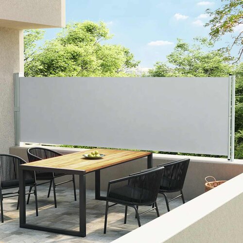  The Living Store Zložljiva stranska tenda za teraso 140x600 cm siva - Stranska Tenda, (21750395) Cene