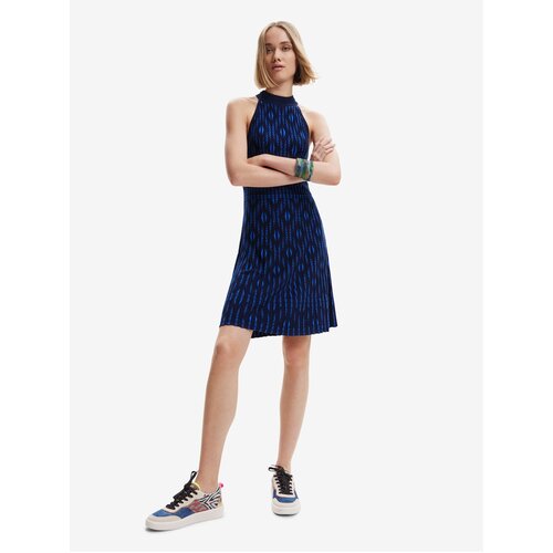 Desigual Blue and Black Dress El Havre - Ladies Cijene