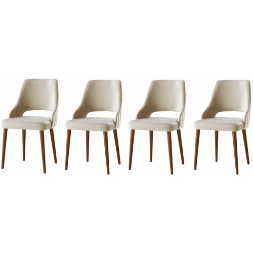  Açelya - cream - 1 cream chair set (4 pieces) Cene