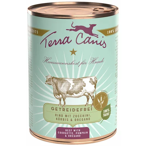 Terra Canis brez žitaric 6 x 400 g - Govedina z bučkami, bučo in origanom