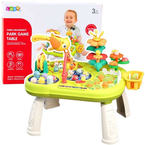  Edukativni stol Play Park sa ribicama i cvijećem - zeleni Cene
