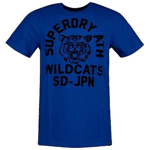 Superdry Majice s kratkimi rokavi T-shirt Track Field Athletic Modra Cene