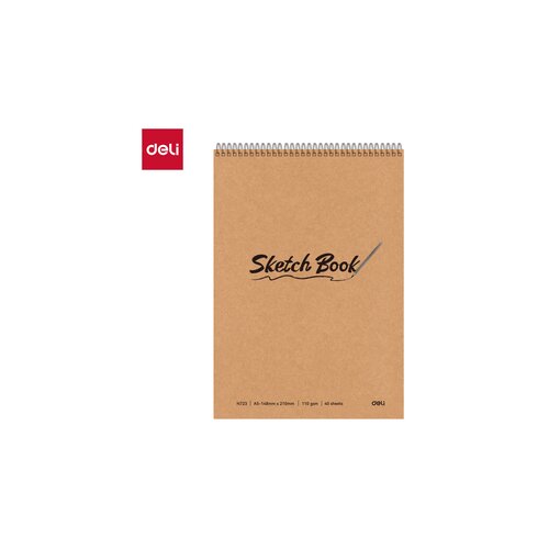Deli BLOK ZA CRTANJE Sketch book, A5, 40 lista, 110g - GORNJA SPIRALA EN723 Cene