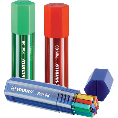 Stabilo fiber pen pen 68, velika škatla za peresa 20, različne barve, (21655494) Cene