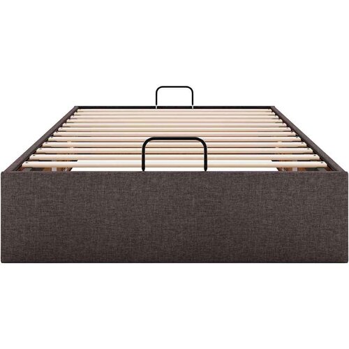 VidaXL okvir za krevet bez madraca tamnosmeđi 100x200 cm od tkanine Slike