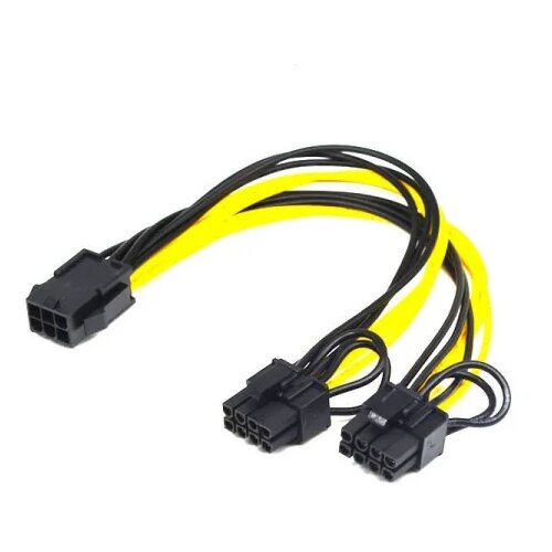  PCIE 6pin to dual 6+2 pin cable max0068 Cene
