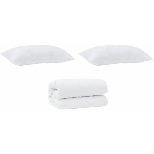 vidaXL Komplet odej z blazino 3 pcs Bela Mikrofibra in perje, (5000064792) Cene