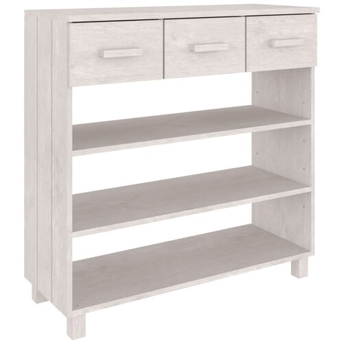 Maison Chic konzolna miza - miza ob steni HAMAR bela 90x35x90 cm trdna borovina, (21786029) Slike