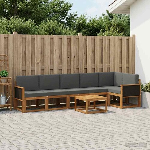 Set vanjskih sofa 7 kom. Prirodna i antracit Poliester Cijene