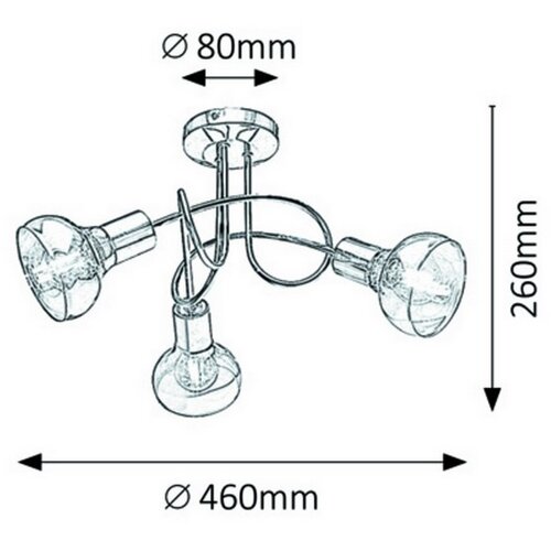 Rabalux holly plafonska lampa 3x40W bez sijalice Slike