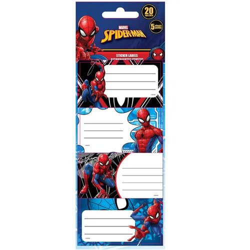 Luna Pakiranje od 20 naljepnica za bilježnice s motivom Spider-Mana Cijene