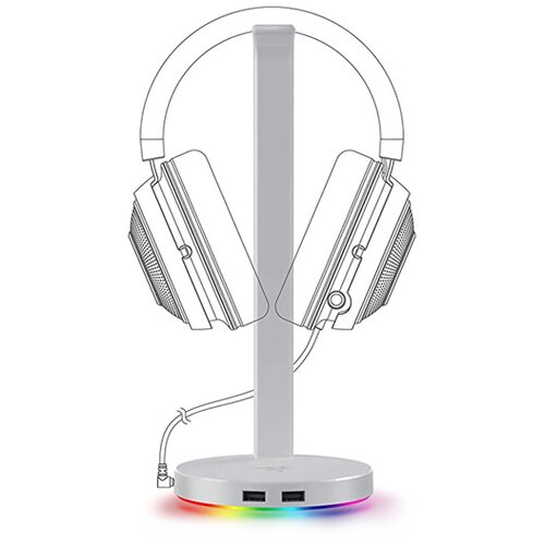 Razer Držač za slu&amp;scaron;alice Base Station V2 Chroma Mercury (USB 3.1; 7.1 Surround Sound) Slike