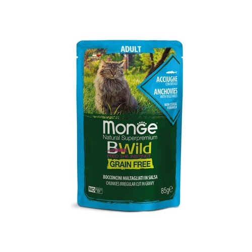 Monge cat Bwild Adult Inčuni/Zelenjava 85 g Cene