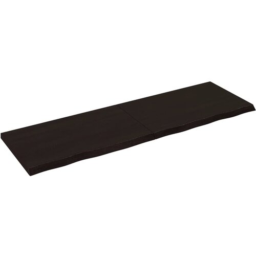 Maison Chic Stenska polica - Viseča Polica temno rjava 160x50x(2-4) cm trdna hrastovina, (21784744) Slike