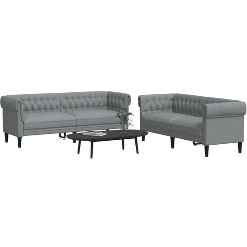 vidaXL 2-dijelni set sofa svjetlosivi od tkanine Cijene