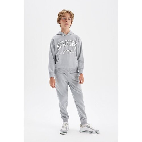 Defacto boy Printed Sweatshirt Tracksuit Bottom 2-Piece Set Slike