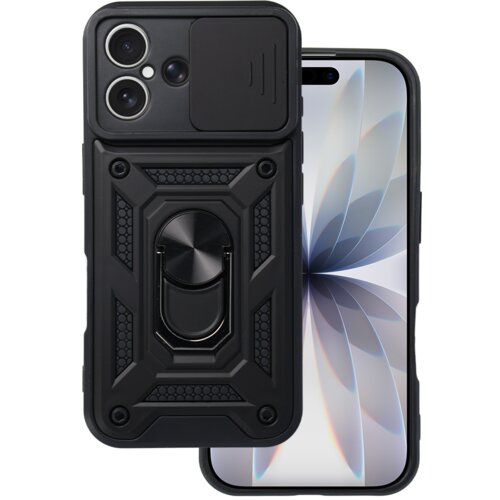 Onasi Silikonski ovitek Armor Ring z za&scaron;čito kamere za iPhone 17 - črn Cene