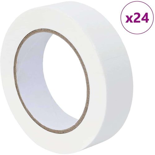 VidaXL Trake za maskiranje slikara 24 pcs Bijelo 30mm x 50m Papir Slike
