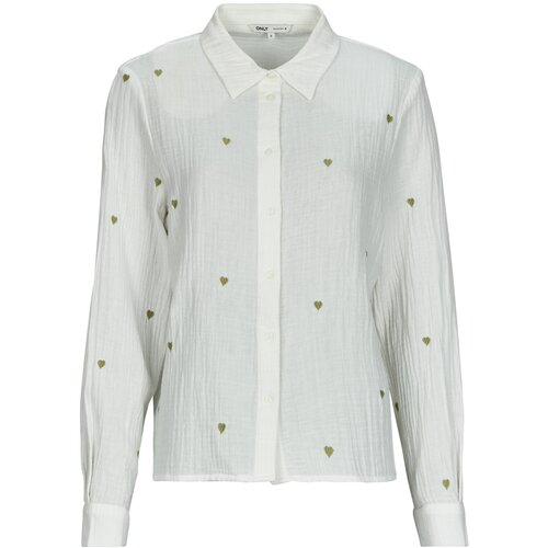 Only ONLHEART L/S SHIRT Bijela Cijene