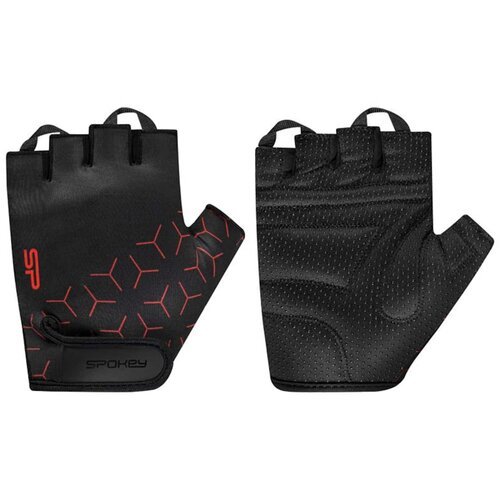 Spokey RIDE Men&amp;#039;s cycling gloves, clear-red, veľ. L Slike