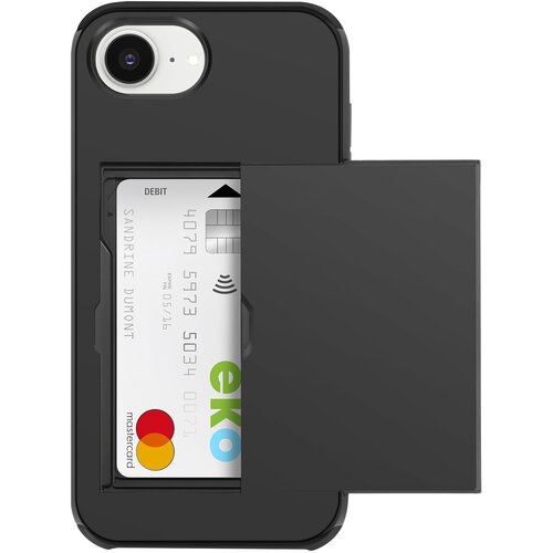AVIZAR Protiudarni ovitek za iPhone 17e z drsnim žepkom za kartico, Črna, (5000274848) Cene
