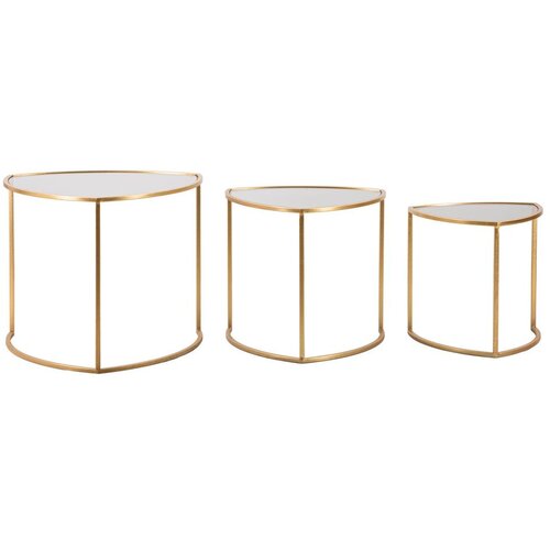 Mauro Ferretti Set od 3 trokutasta stolića za kavu cm ø60x50, ø50x45, ø40x40 cm Cijene