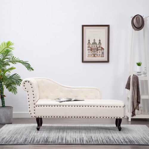 vidaXL Rimska Sofa Umjetna Koža Krem Bijela Cijene