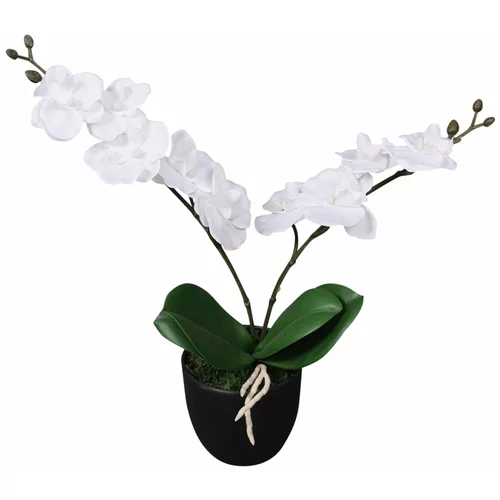  Umjetna orhideja s posudom 30 cm bijela