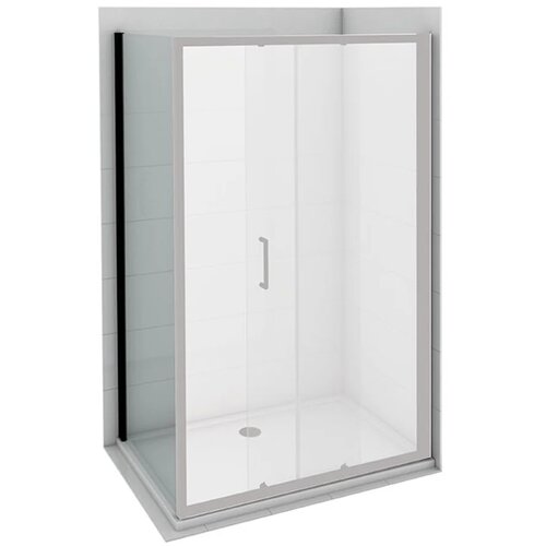 Copen atlas Black bočno staklo 6mm transparentno, crni mat ram - 70 cm Cene