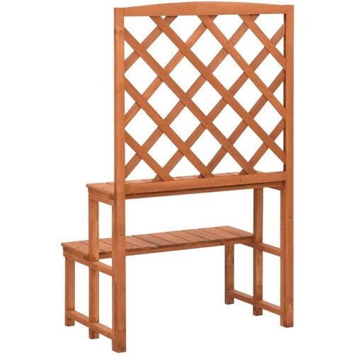 VidaXL stalak za biljke s re&amp;scaron;etkom 70 x 42 x 115 cm masivna jelovina Slike