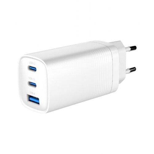Gembird Polnilec 1x USB QC3.0, 2X USB-C PD 65W GaN bel, (21231673) Cene