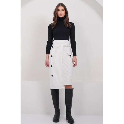 Trend Alacati Stili Ženska suknja Alc-X14982, Bela Slike