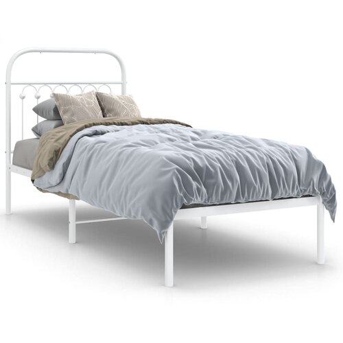 vidaXL Metalni okvir za krevet s uzglavljem bijeli 80x200 cm Cijene