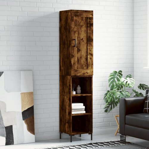  Visoka komoda dimljeni hrast 34,5x34x180cm konstruiranog drva Cene