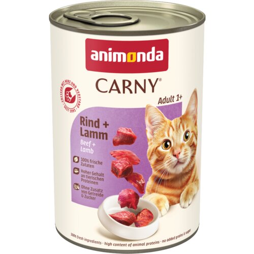  Ekonomično pakiranje animonda Carny adult 24 x 400 g - Govedina i janjetina Cijene